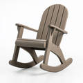 Schaukelstuhl 98 x 76 x 105 cm aus Holz in Taupe für Terrasse im Adirondack-Stil