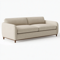 2-Sitzer Sofa 180 cm Beige Textilbezug mit Holzfüßen modernes Design